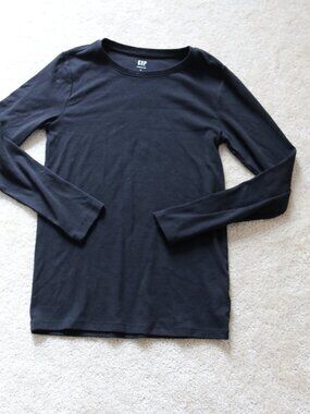 GAP Black Long Sleeve Crew Tee